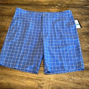BNWT Callaway Blue Plaid Shorts